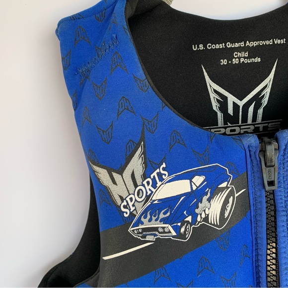 Ho Sports life vest jacket boys child 30-50 lb floatation water play swim - Picture 3 of 11